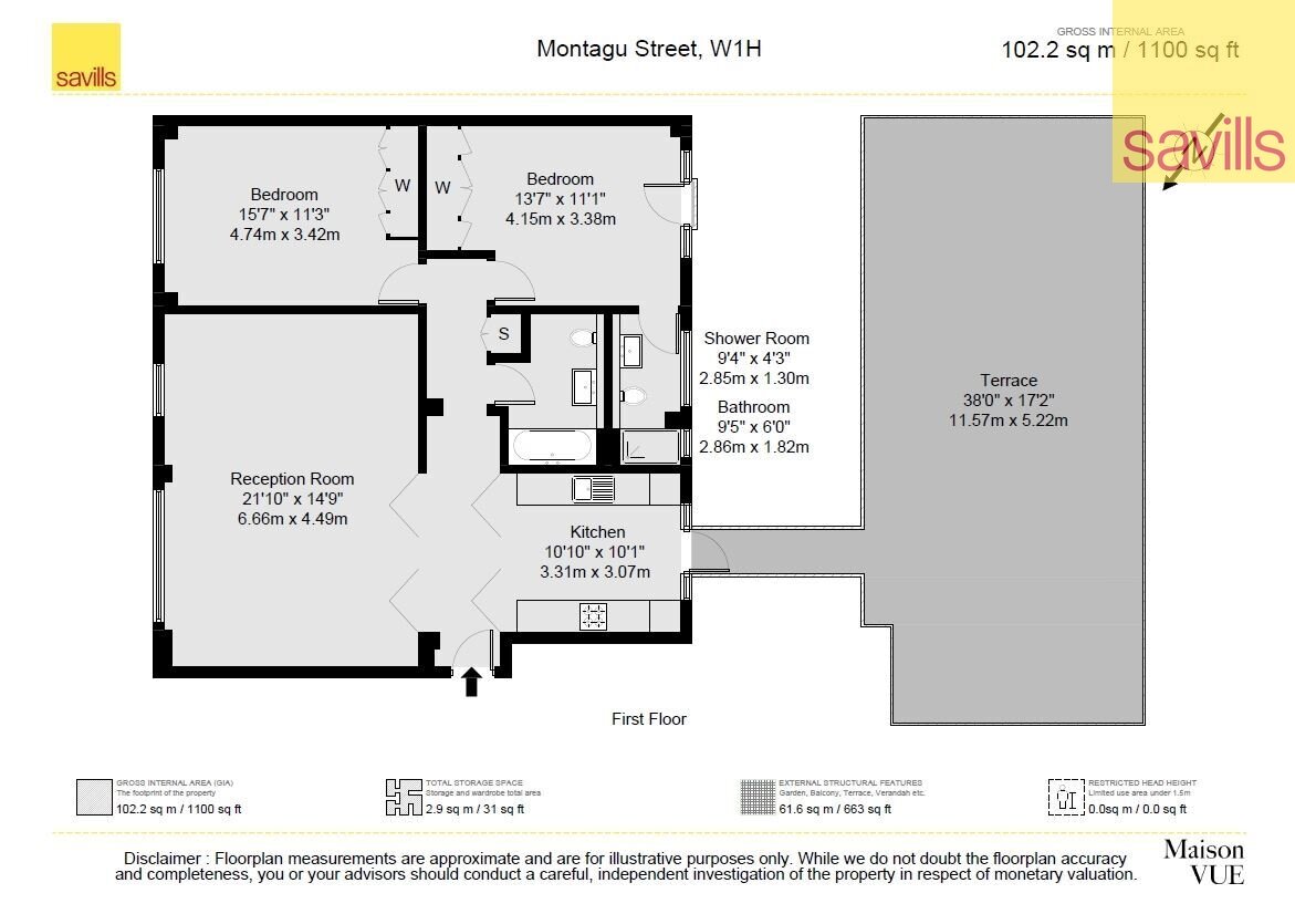 Wohnung zum Kauf provisionsfrei 3.075.594 € 3 Zimmer 102,2 m²<br/>Wohnfläche MONTAGU STREET 16 City of Westminster W1H 7EX