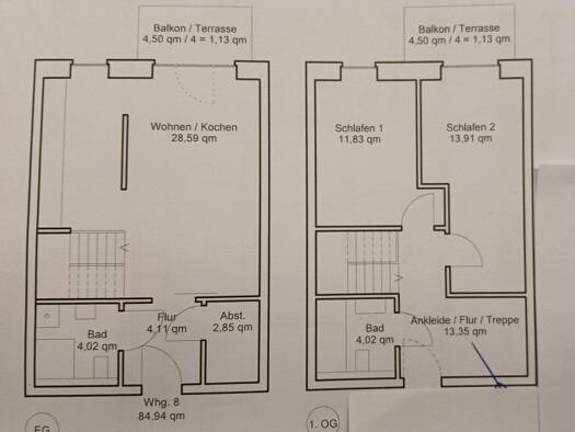Maisonette zur Miete 850 € 3 Zimmer 84,9 m² EG Kaltenkirchen 24568