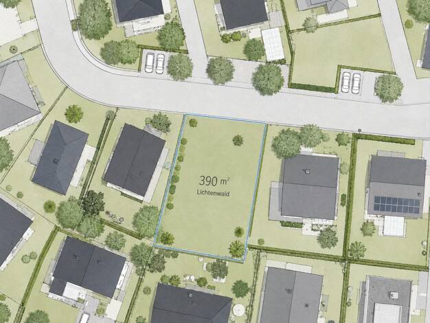 Grundstück zum Kauf provisionsfrei 370.000 € 390 m² Grundstück Thomashardt Lichtenwald 73669