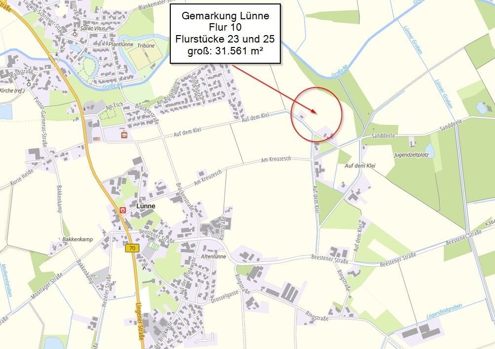 Landwirtschaftliche Fläche zum Kauf 30.859 m²<br/>Grundstück Lünne Lünne 48480