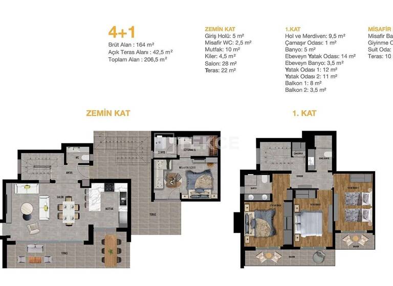 Einfamilienhaus zum Kauf 734.000 € 5 Zimmer 206 m² 6.000 m² Grundstück Mugla 48960