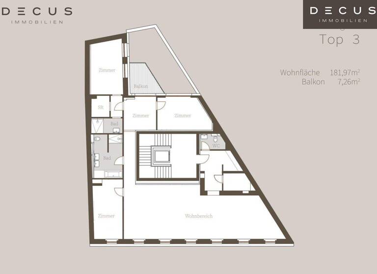 Wohnung zum Kauf 2.149.000 € 5 Zimmer 182 m² 1. Geschoss Wien 1030