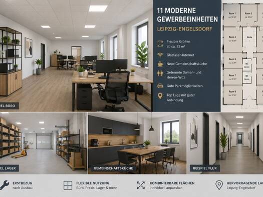 Bürofläche zur Miete provisionsfrei 420 € 32 m² Bürofläche Engelsdorfer Straße 373 Engelsdorf Ost 04319