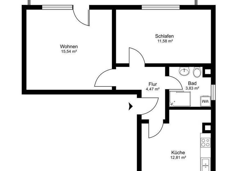 Wohnung zum Kauf 157.000 € 2 Zimmer 52,8 m² EG Bötzingen 79268
