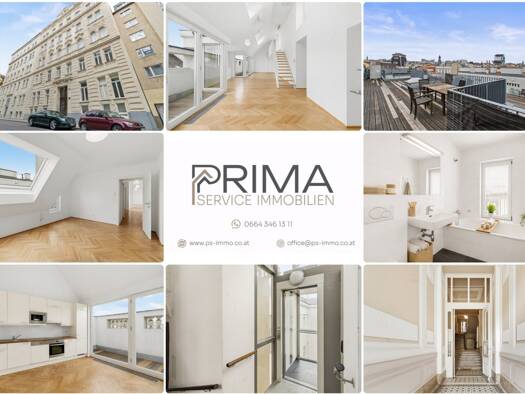 Maisonette zur Miete 2.343 € 3 Zimmer 123,6 m² Wien 1060