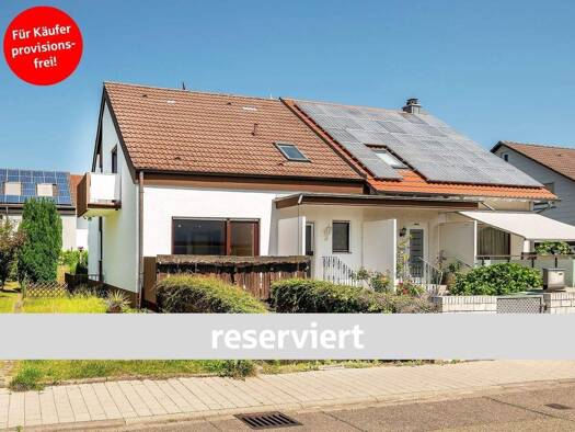 Doppelhaushälfte zum Kauf provisionsfrei 374.000 € 4 Zimmer 112 m² 305 m² Grundstück Spessart Ettlingen / Spessart 76275