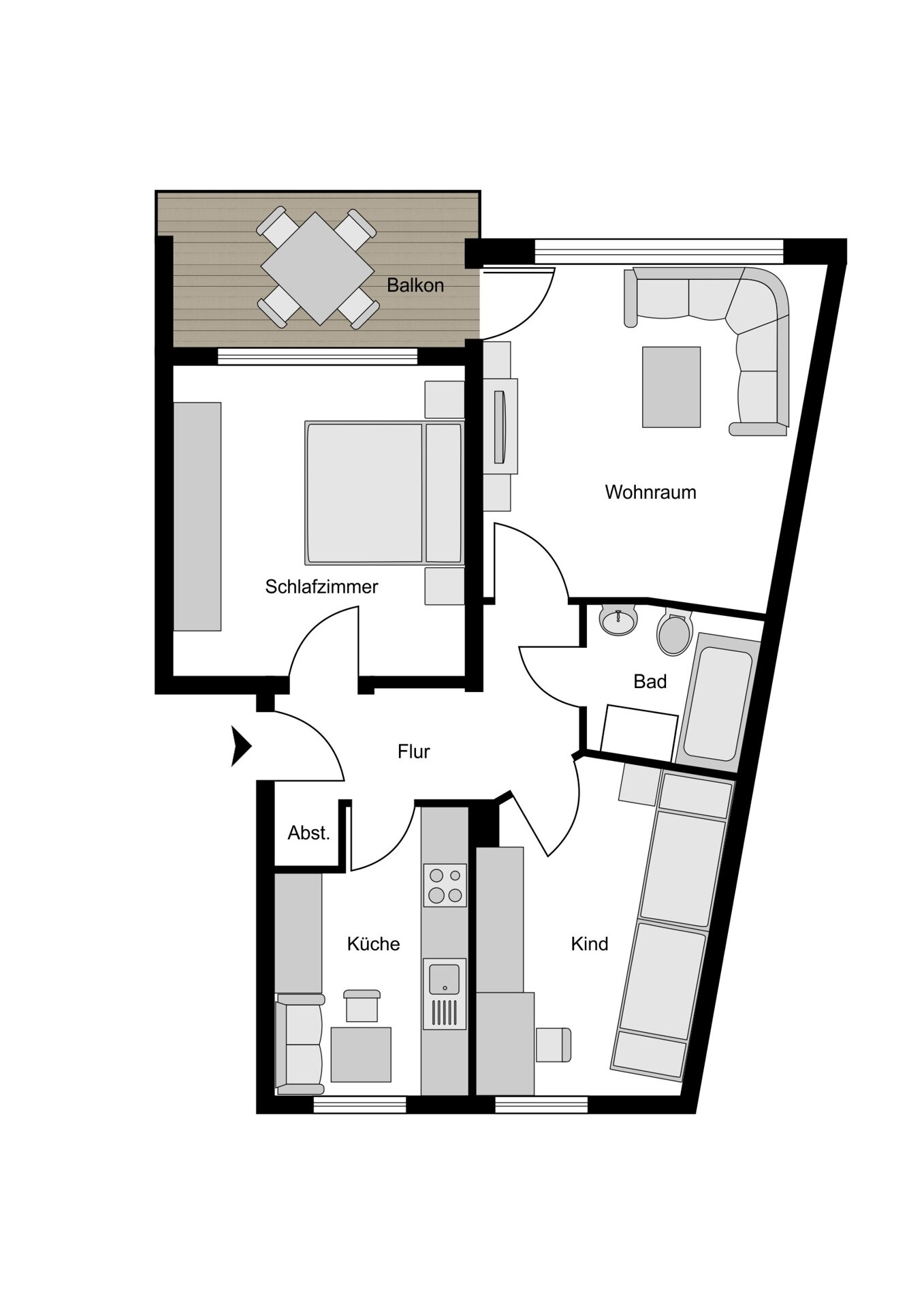 Wohnung zum Kauf 109.000 € 3,5 Zimmer 63,5 m²<br/>Wohnfläche 2.<br/>Geschoss Feldkamp Herne 44625