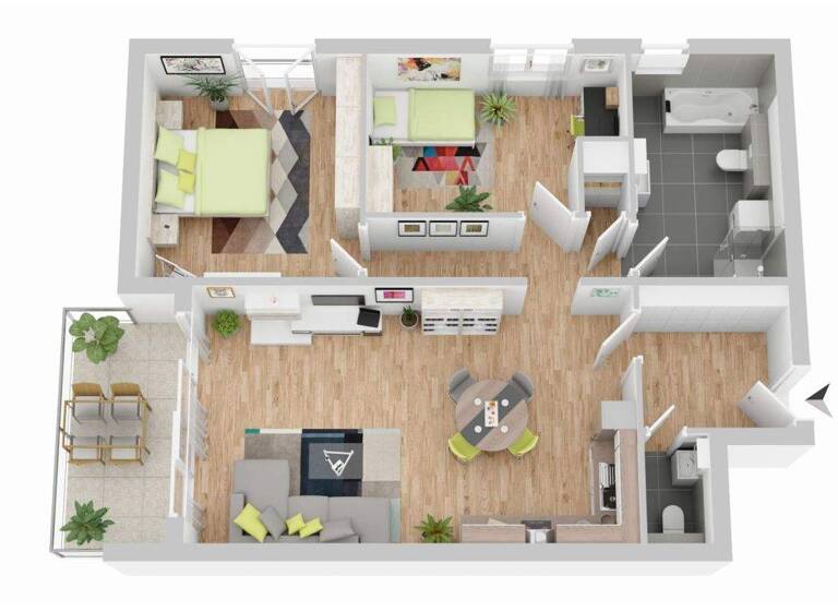 Wohnung zum Kauf - Erstbezug provisionsfrei 454.000 € 3 Zimmer 89,9 m² 2. Geschoss Steinen 79585