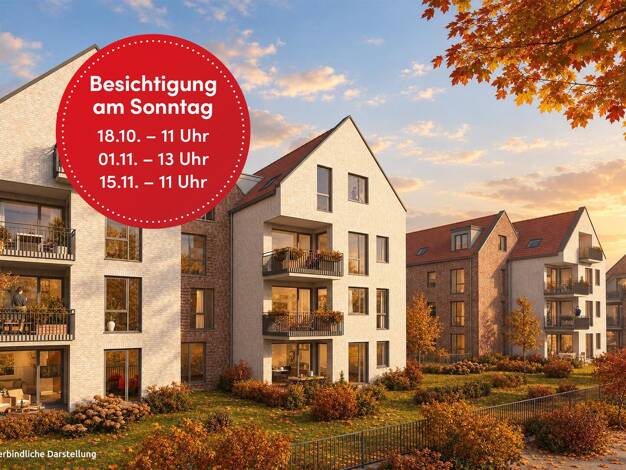 Wohnung zum Kauf - Neubau provisionsfrei 363.000 € 2 Zimmer 61,3 m² 3. Geschoss frei ab 01.01.2027 Am krummen Deich 1b Winsen Winsen (Luhe) 21423