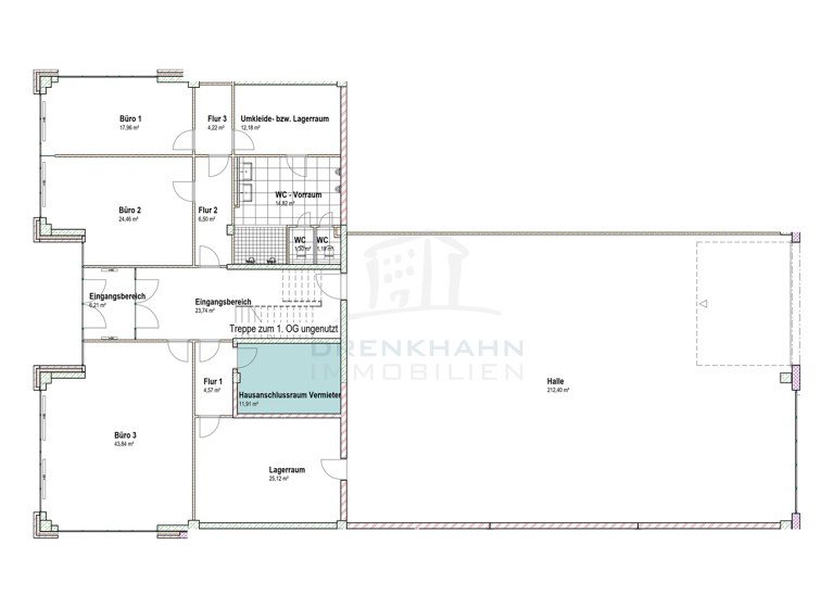 Bürofläche zur Miete provisionsfrei 2.655 € 398,5 m² Bürofläche Am Hechtgraben 1A Gehlsdorf Rostock 18147