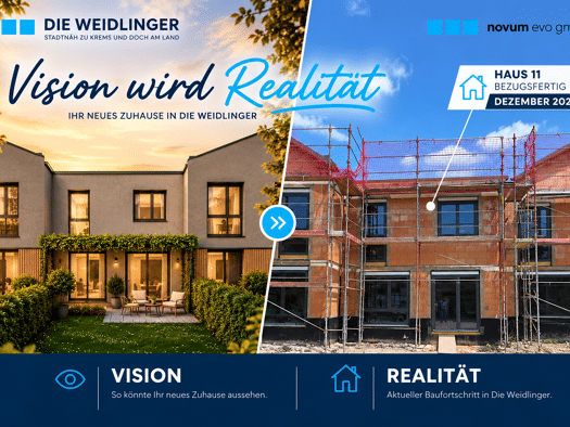Reihenmittelhaus zum Kauf - Erstbezug provisionsfrei 374.000 € 4 Zimmer 102 m² 186 m² Grundstück frei ab 18.12.2026 Lerchenfeld Krems an der Donau 3500