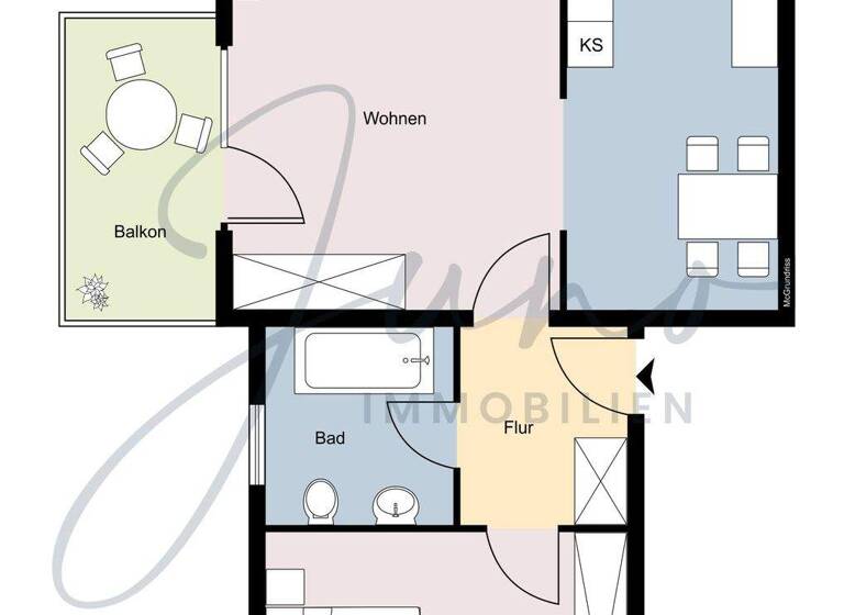 Wohnung zum Kauf provisionsfrei 166.950 € 2 Zimmer 56,4 m² 1. Geschoss frei ab sofort Klein-Krotzenburg Hainburg 63512