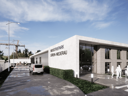 Produktionshalle zur Miete provisionsfrei 10.000 m² Lagerfläche teilbar von 400 m² bis 1.600 m² Kreuzauer Straße 46 Krauthausen Düren 52355