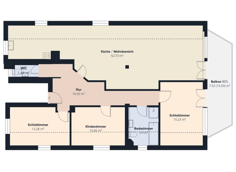 Wohnung zum Kauf 299.000 € 4,5 Zimmer 119,1 m² 2. Geschoss Oberschopfheim Friesenheim 77948
