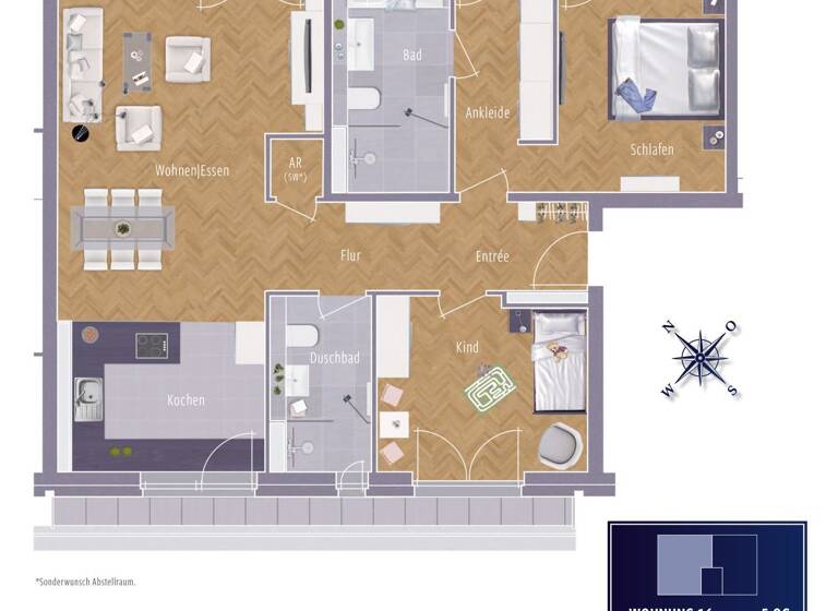 Wohnung zum Kauf - Erstbezug provisionsfrei 1.308.700 € 3 Zimmer 118 m² 5. Geschoss Stadtmitte Düsseldorf / Oberkassel 40545