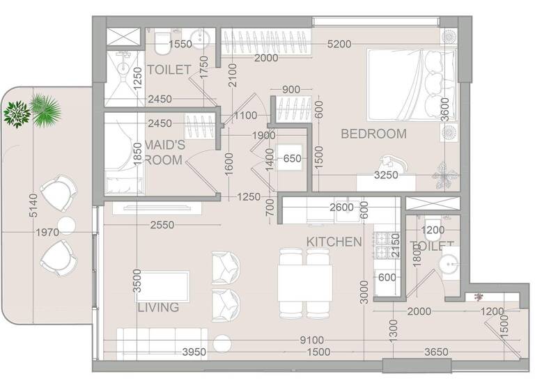 Wohnung zum Kauf provisionsfrei 337.893 € 2,5 Zimmer 74,6 m² Dubai 00000
