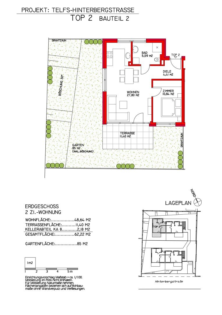 Wohnung zum Kauf 316.160 € 48,6 m²<br/>Wohnfläche EG<br/>Geschoss Telfs 6410