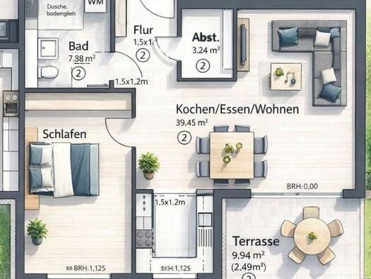 Mehrfamilienhaus zum Kauf - Neubau provisionsfrei 359.100 € 2 Zimmer 63 m² Karlsdorfer Straße 11 Bruchsal Bruchsal 76646