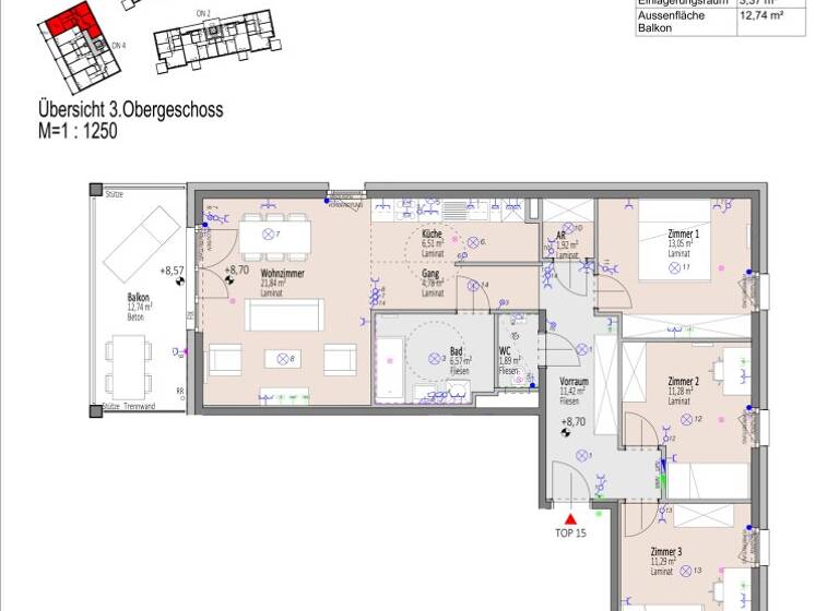 Wohnung zum Kauf - Erstbezug 365.573 € 4 Zimmer 90,6 m² frei ab 01.09.2026 Elisabeth Bollenberger - Gasse Wiener Neustadt 2700