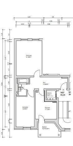 Wohnung zur Miete 390 € 2 Zimmer 65 m²<br/>Wohnfläche 1.<br/>Geschoss ab sofort<br/>Verfügbarkeit Heinrich-Schütz-Str. 14 we3 Yorckgebiet 230 Chemnitz 09130