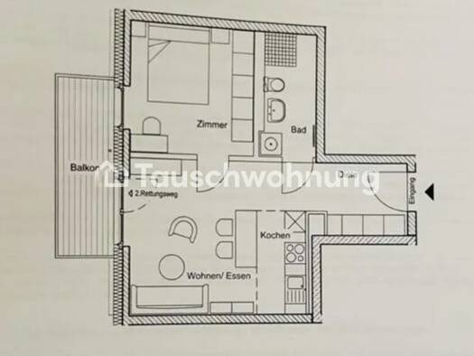 Wohnung zur Miete Tauschwohnung 900 € 2 Zimmer 50 m² 2. Geschoss Bornstedt Potsdam 14469