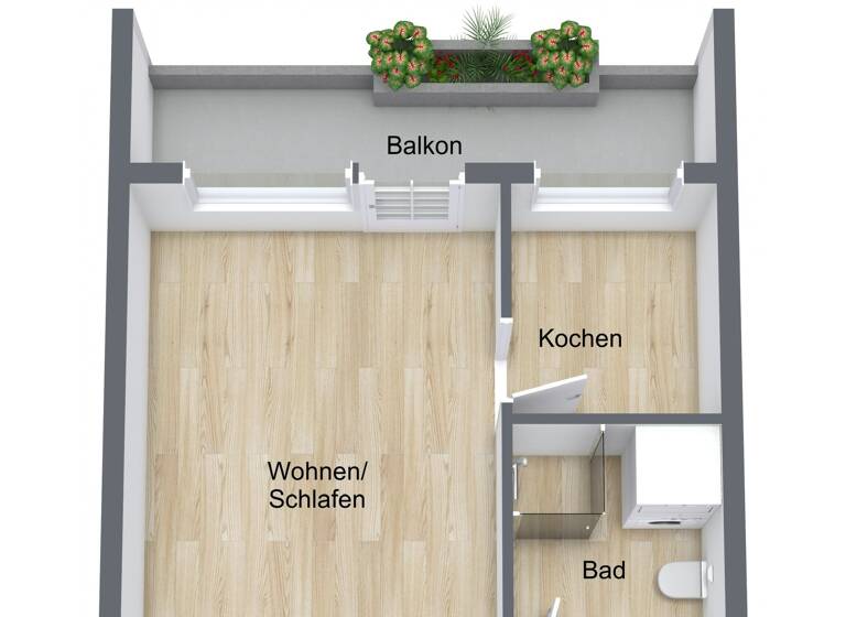 Wohnung zum Kauf provisionsfrei 139.000 € 1 Zimmer 33 m²<br/>Wohnfläche 1.<br/>Geschoss ab sofort<br/>Verfügbarkeit Stadtparkstr. 21 d Schwabach Schwabach 91126