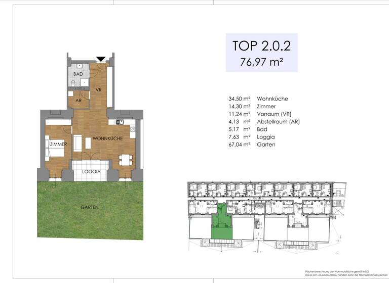 Wohnung zum Kauf - Erstbezug 440.701 € 2 Zimmer 69,2 m² EG Hainburg an der Donau 2410