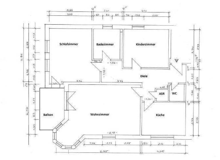 Wohnung zur Miete 995 € 3 Zimmer 107 m² 2. Geschoss frei ab sofort Eisenach 99817