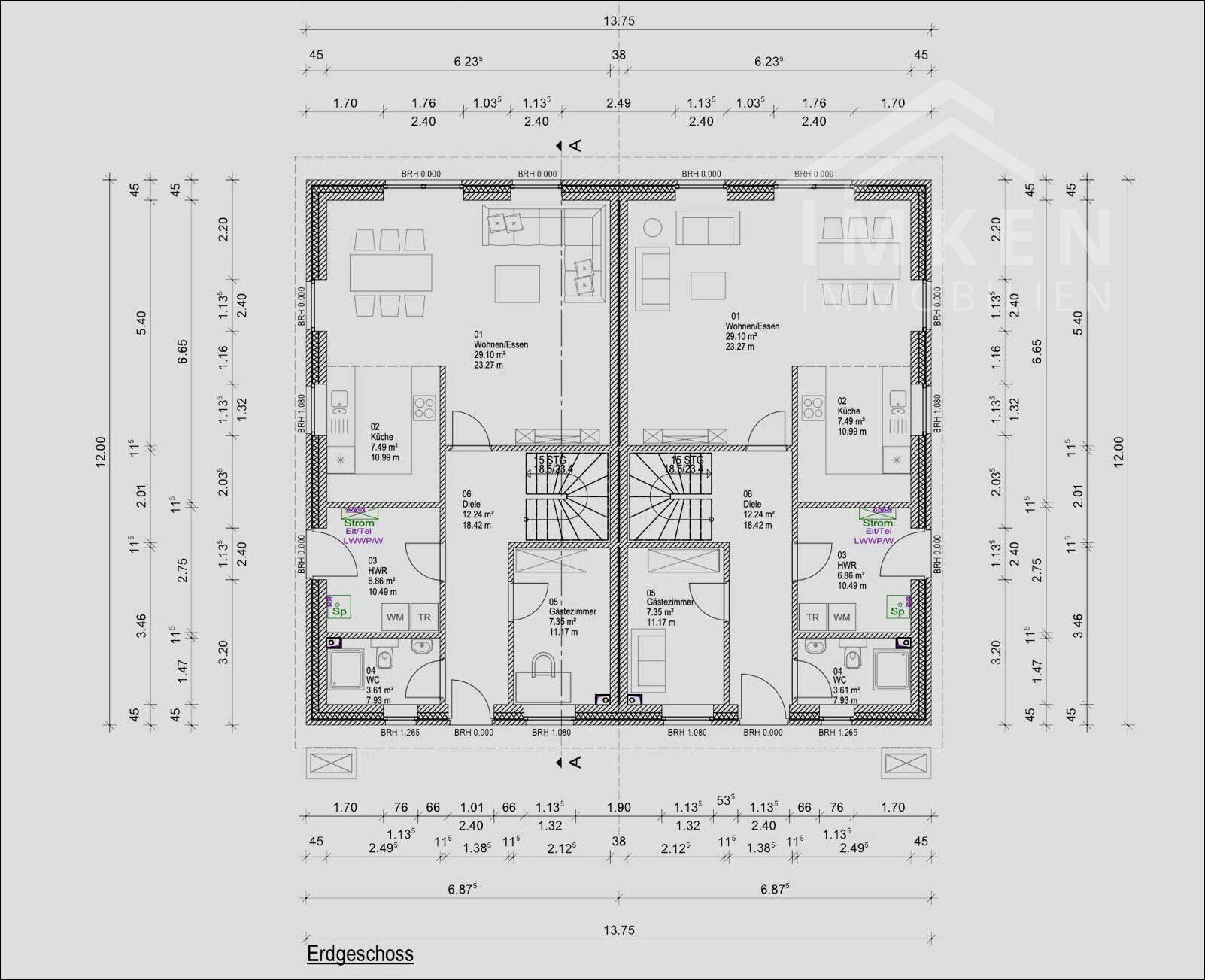 Doppelhaushälfte zur Miete 1.798 € 5 Zimmer 117,6 m²<br/>Wohnfläche 240 m²<br/>Grundstück ab sofort<br/>Verfügbarkeit Tornesch 25436