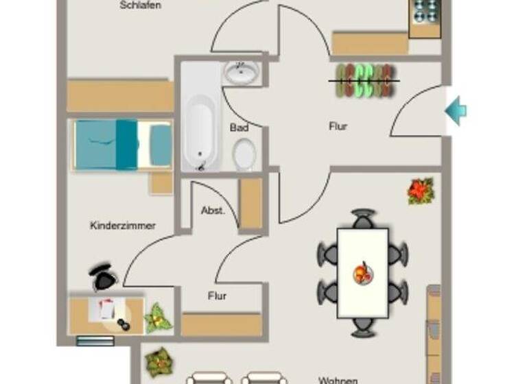 Wohnung zur Miete 596 € 3,5 Zimmer 72,5 m² 3. Geschoss Schlosserstraße 7 Mitte Dortmund 44145