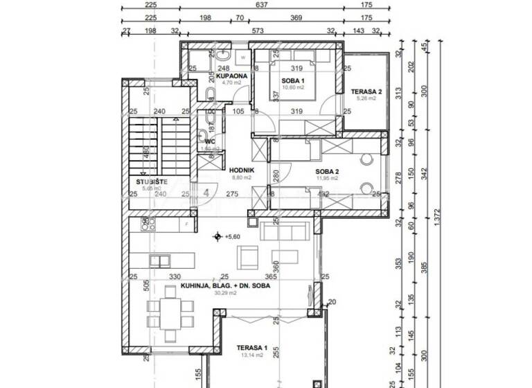 Wohnung zum Kauf 430.000 € 3 Zimmer 68 m² 2. Geschoss Njivice