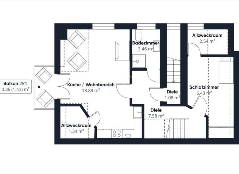 Wohnung zum Kauf 145.000 € 1 Zimmer 50 m² Großheide 26532