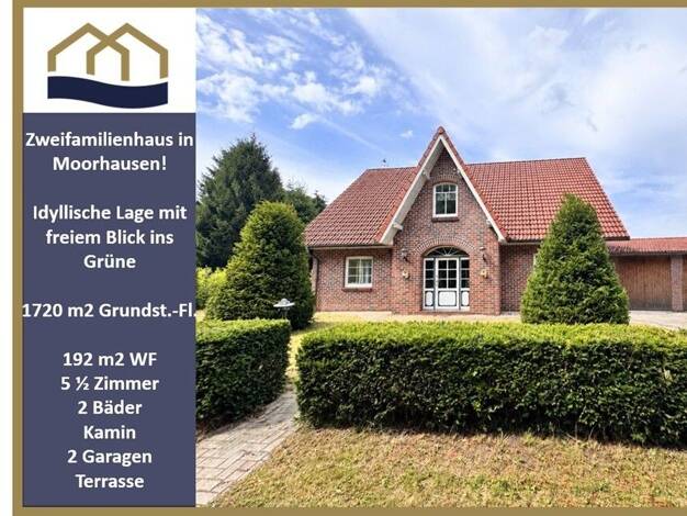 Mehrfamilienhaus zum Kauf 449.500 € 5 Zimmer 192 m² 1.900 m² Grundstück Meedenstraße 15 D Moorhausen Varel 26316