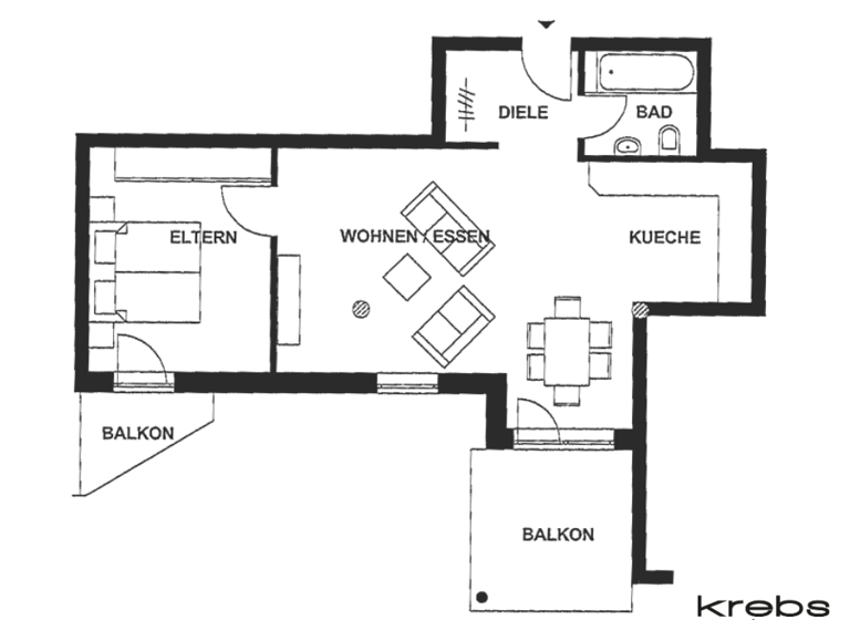 Wohnung zur Miete 565 € 2 Zimmer 60,9 m² 1. Geschoss frei ab 01.05.2026 Petrusstraße 16 Wengerohr Wittlich 54516