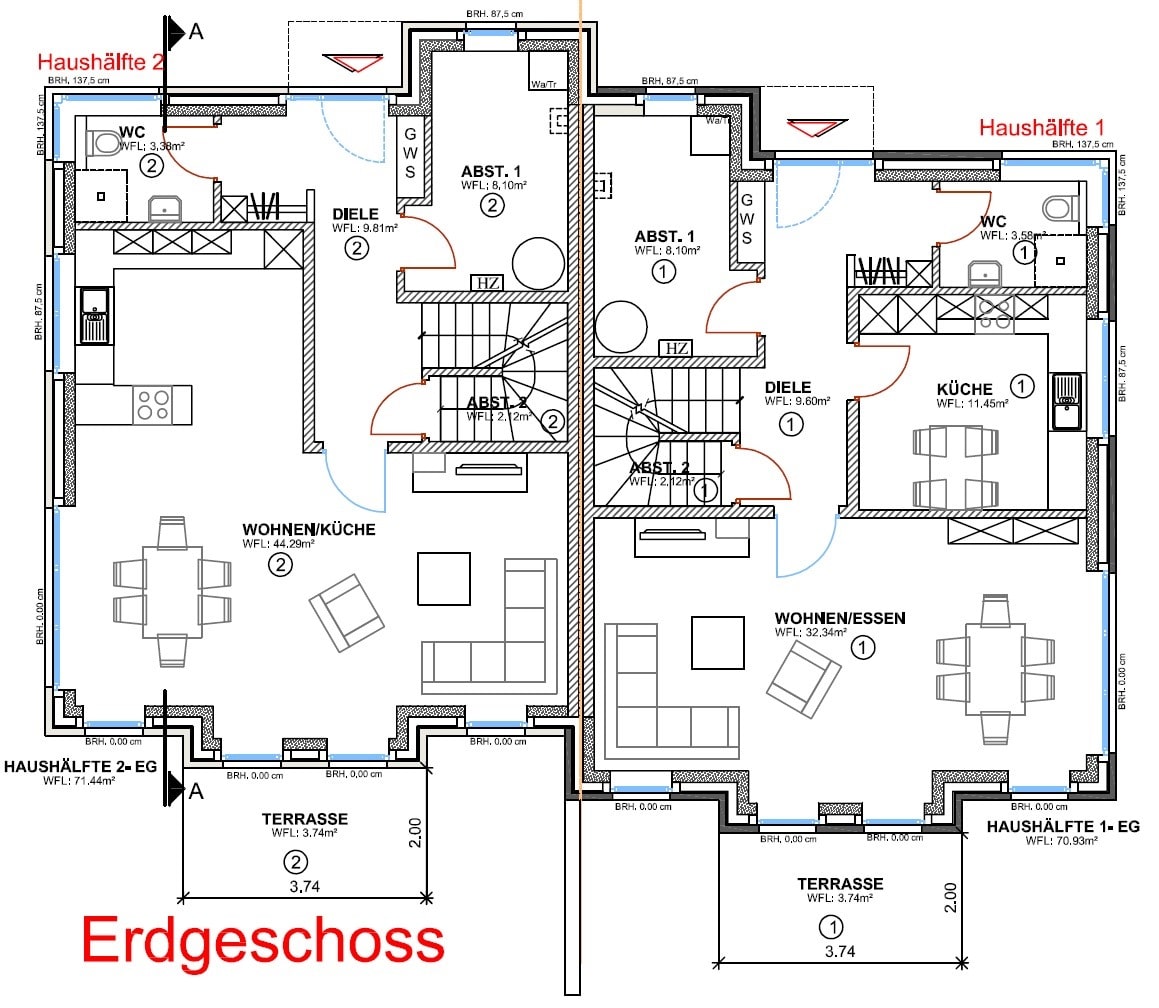 Doppelhaushälfte zum Kauf 497.000 € 4 Zimmer 128 m²<br/>Wohnfläche 340 m²<br/>Grundstück Hundsmühlen I Wardenburg 26203