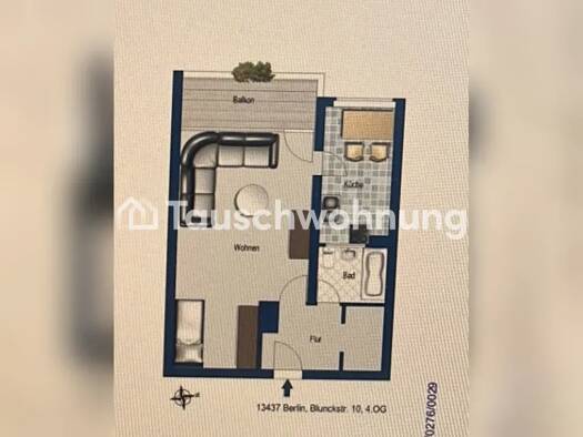 Wohnung zur Miete Tauschwohnung 405 € 1 Zimmer 49 m² 4. Geschoss Tegel Reinickendorf 13437
