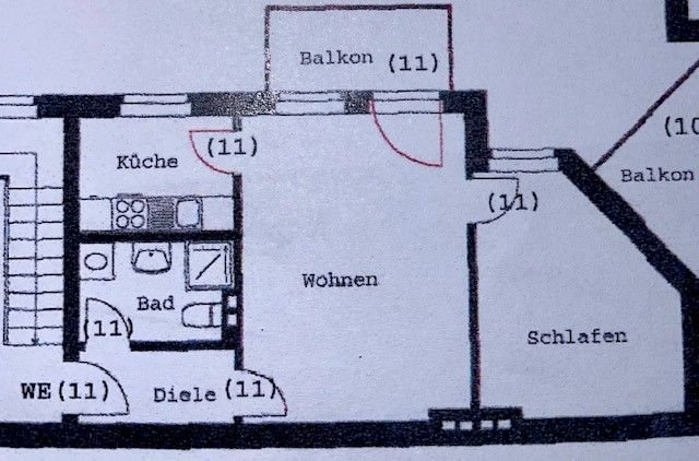 Wohnung zur Miete 378 € 2 Zimmer 54 m²<br/>Wohnfläche 2.<br/>Geschoss Schifferstraße 12 Hohepfortestraße Magdeburg 39106