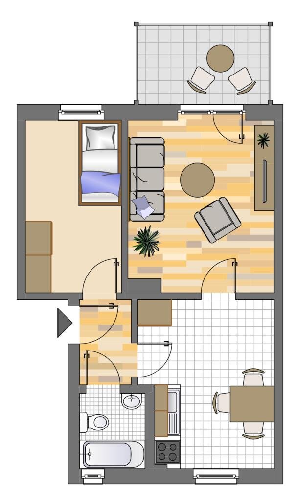 Wohnung zur Miete 409 € 2 Zimmer 49,7 m²<br/>Wohnfläche 1.<br/>Geschoss 01.03.2025<br/>Verfügbarkeit Ringstraße 32 Unterstadt / Schöntal Wetter 58300