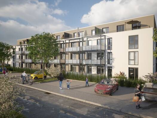 Wohnung zur Miete - Erstbezug nur mit Wohnberechtigungsschein 1.054 € 4 Zimmer 91,6 m² 2. Geschoss frei ab 01.10.2026 Lohäckerweg 2 Heßdorf Heßdorf 91093