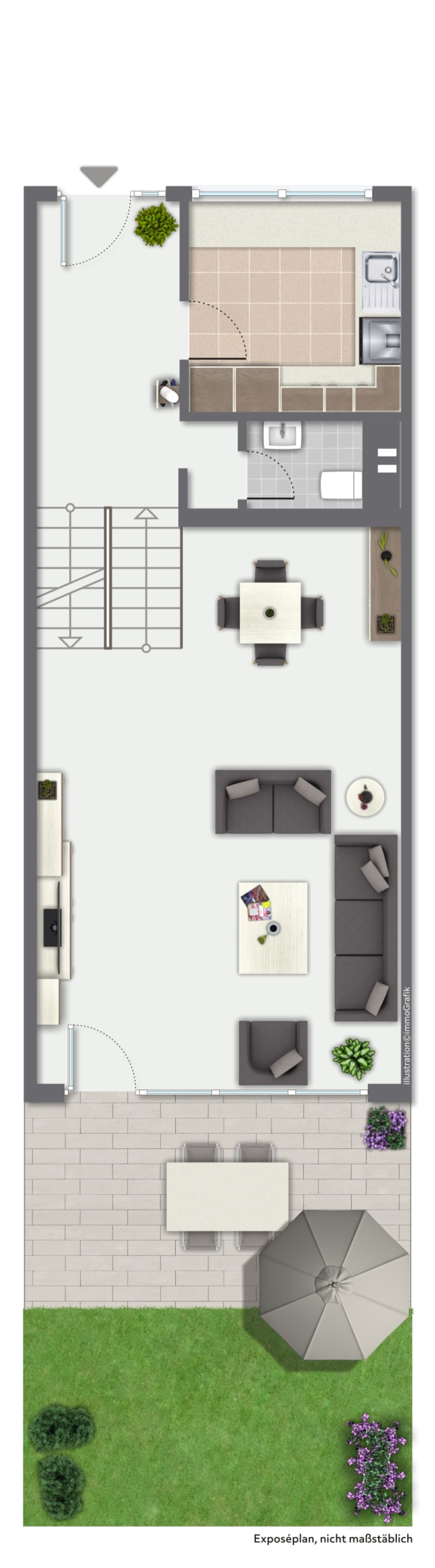 Reihenmittelhaus zum Kauf 479.000 € 4 Zimmer 124 m²<br/>Wohnfläche 174 m²<br/>Grundstück Zentrum Ratingen 40878