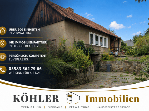 Einfamilienhaus zum Kauf 55.000 € 4 Zimmer 90 m² 1.125 m² Grundstück frei ab sofort Hörnitz Bertsdorf-Hörnitz 02763