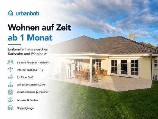 Wohnung zur Miete auf Zeit 3.780 € 205 m² frei ab 31.08.2026 Buchenstraße Niebelsbach Keltern 75210