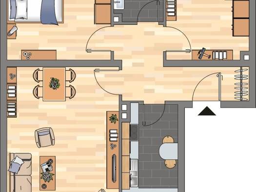 Wohnung zur Miete 829 € 3 Zimmer 66,3 m² EG frei ab 16.09.2026 Am Krausen Baum 19 Wittlaer Stadtbezirk 5 40489
