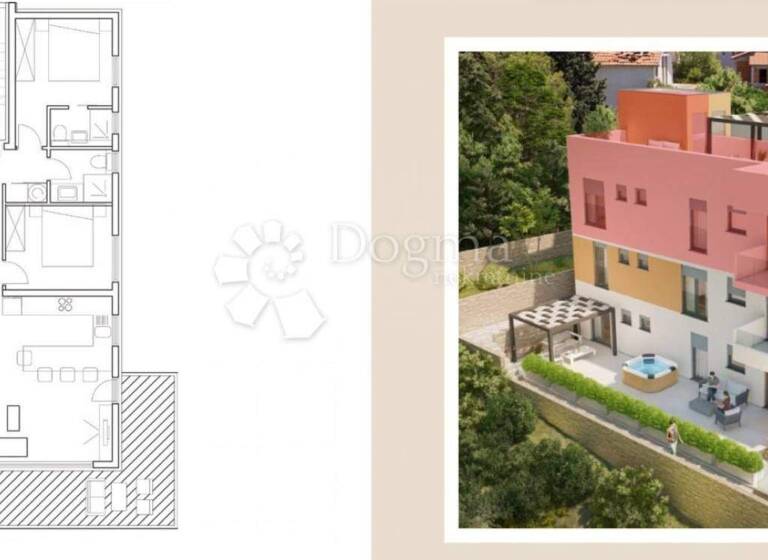 Wohnung zum Kauf 450.000 € 3 Zimmer 80 m² 2. Geschoss Trogir