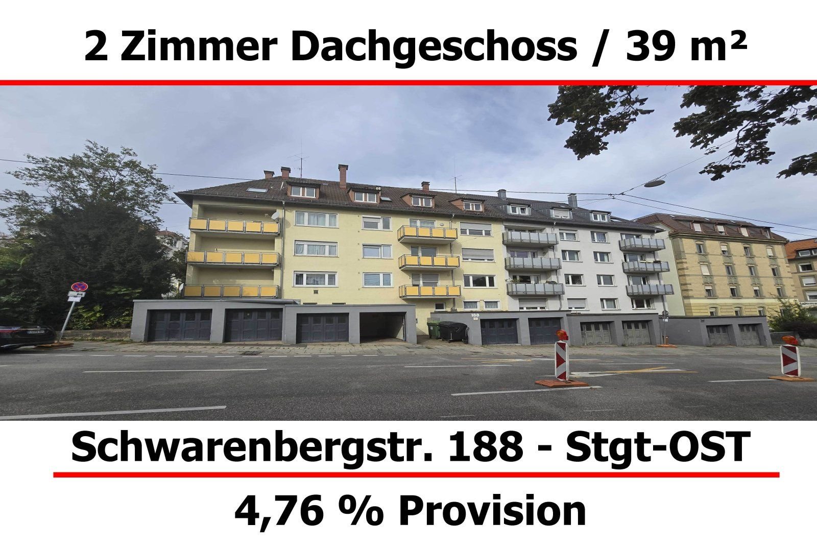 Wohnung zum Kauf 169.000 € 2 Zimmer 39 m²<br/>Wohnfläche 4.<br/>Geschoss Schwarenbergstr. 188 Gablenberg Stuttgart 70184