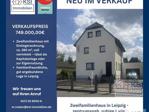 Mehrfamilienhaus zum Kauf 749.000 € 8 Zimmer 280 m² 1.000 m² Grundstück Wiederitzsch Leipzig 04158