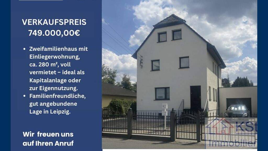 Mehrfamilienhaus zum Kauf 749.000 € 8 Zimmer 280 m² 1.000 m² Grundstück Wiederitzsch Leipzig 04158