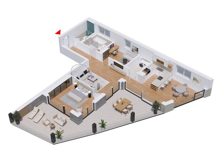 Penthouse zur Miete - Erstbezug 1.910 € 3 Zimmer 127,6 m² frei ab 01.07.2026 Steinberg Steinberg am See 92449