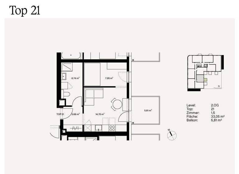 Wohnung zum Kauf - Erstbezug 216.000 € 2 Zimmer 33,1 m² 2. Geschoss Wien 1230