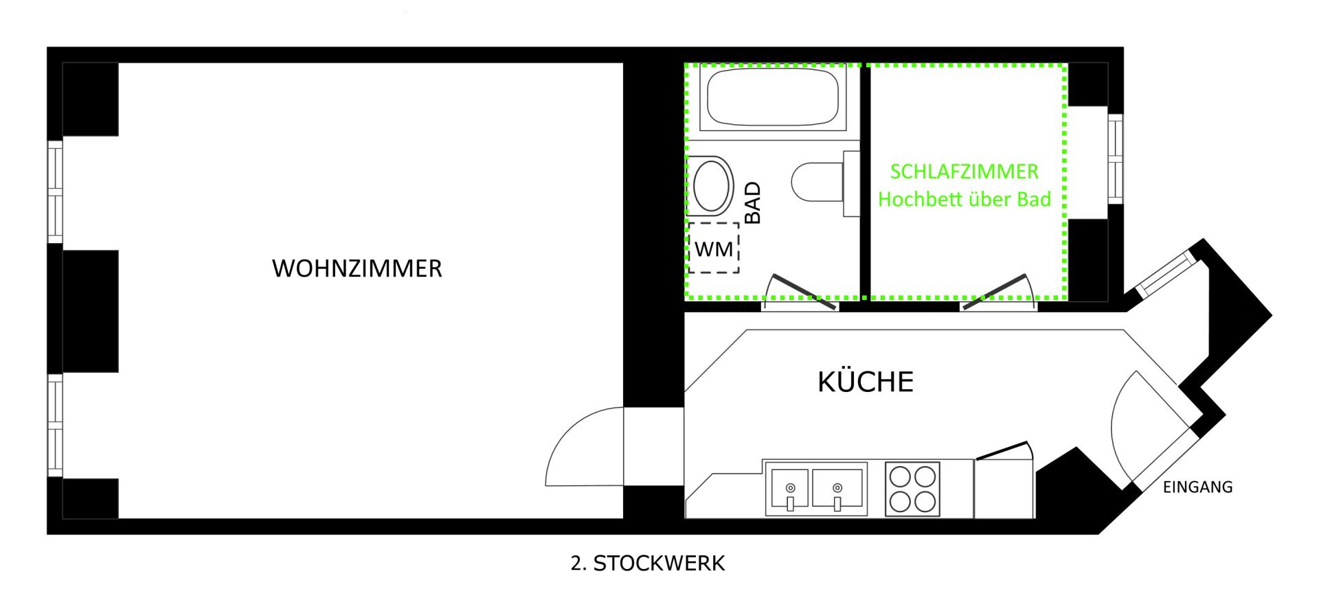 Wohnung zum Kauf 249.000 € 2 Zimmer 43 m²<br/>Wohnfläche 2.<br/>Geschoss Wien,Neubau 1070